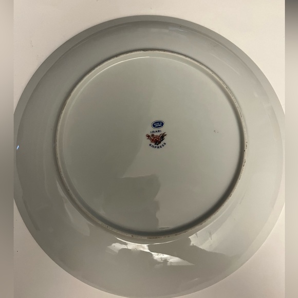 Imari Ware Japan Empress Florals Gold Decorative Plate Porcelain Rose Mark - Picture 2 of 2